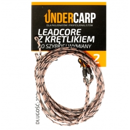 Leadcore z krętlikiem do szybkiej wymiany 45 lbs / 100 cm brązowy UNDERCARP